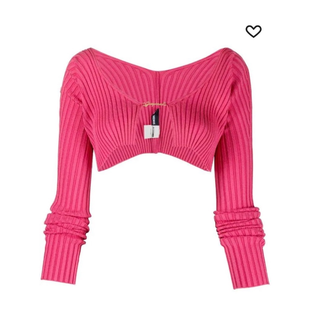 Jacquemus Shrug Crop Top in Hot Pink size M/38